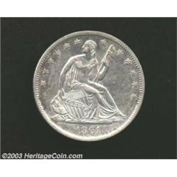1861-O 50C AU50 Uncertified.