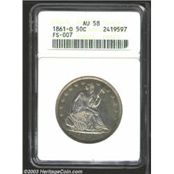 1861-O 50C AU58 ANACS.