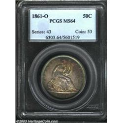 1861-O 50C MS64 PCGS.