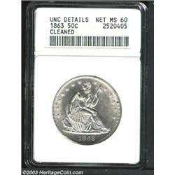 1863 50C MS60 ANACS.