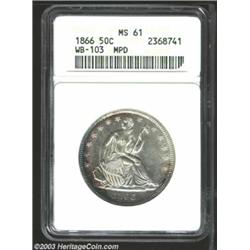 1866 50C MS61 ANACS.