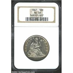1867 50C AU58 NGC.