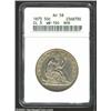 Image 1 : 1873 50C Closed 3 AU58 ANACS.