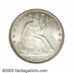 1874 50C Arrows MS64 NGC.