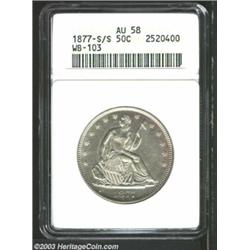 1877-S 50C AU58 ANACS.