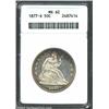 Image 1 : 1877-S 50C MS62 ANACS.