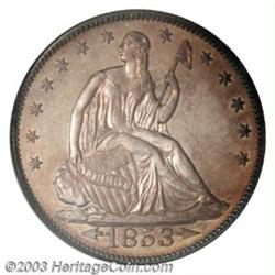 1853 50C Arrows and Rays PR65 NGC.