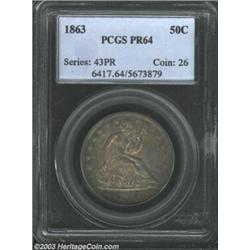 1863 50C PR64 PCGS.