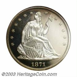 1871 50C PR67 Cameo NGC.