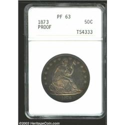1873 50C No Arrows PR63 ANACS.