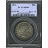 Image 1 : 1901 50C MS64 PCGS.