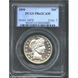 1898 50C PR62 Cameo PCGS.