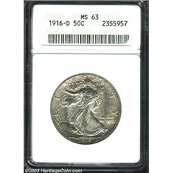 1916-D 50C MS63 ANACS.