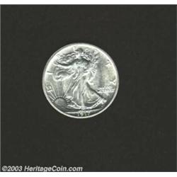 1917-D 50C Obverse AU55 Uncertified.