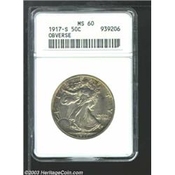1917-S 50C Obverse MS60 PCGS.