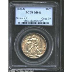 1923-S 50C MS61 PCGS.