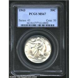 1943 50C MS67 PCGS.
