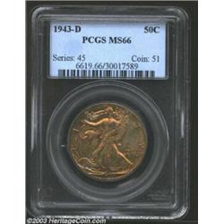 1943-D 50C MS66 PCGS.