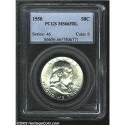 1950 50C MS66 Full Bell Lines PCGS.