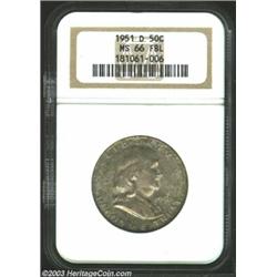 1951-D 50C MS66 Full Bell Lines NGC.