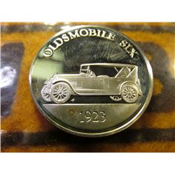 (1950 era Macomb, Ill. Old's Dealer) 8 1/4" x 6 3/4 felt patch "Rockets Oldsmobile Beaird & Jones" &