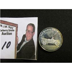 Sterling Silver Medal "1915 Packard Twin Six", Proof, 26mm; & an advertising Card "Come in and See t