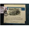 Image 3 : Sterling Silver Medal "1915 Packard Twin Six", Proof, 26mm; & an advertising Card "Come in and See t