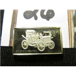 (2) Different 5" x 7" black & white photos of Antique Automobiles; & "1900 De Dion Bouton" Sterling 