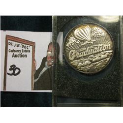 "Graduation" .999 Fine Silver One Troy Ounce Medallion. Room for engraving on the reverse.