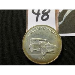 Unissued Stock Certificate "Tubbs Transports, Inc." with nice Eagle vignette; & Sterling Silver Meda