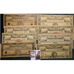 (8) Different Depression Scrip notes from "Anagram Systems Inc., Batavia, N.Y." (2) .25c, .50c, .75c