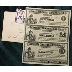 One of a Kind Historical Depression Scrip Memorabilia and notes. March 10, 1933,  Berkshire County C