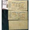 Image 2 : Nov. 15th, 1862 5c, 10c, & 20c "Bank of Ontario" "Cananadaigua, New York (3 pc. Set) 'Doc' stated on