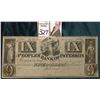 Image 1 : 18__ Nine Dollar "Peoples' Bank of Paterson"  State of New Jersey, Broken Bank Note, either Unissued