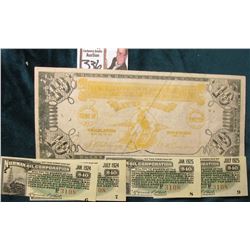 January 1924, & July 1924, January 1925, & July 1925"Norman Oil Corporation Will Pay to Bearer…$40",