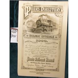 Early Vignette Advertising sheet "Poor's Directory Railway Officials 1893…Poor's Railroad Manual…70 