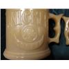 Image 2 : (2) "Whataburger Nickel Coffee" Cream-colored Glass Coffee cups depicting the reverse of a Buffalo N