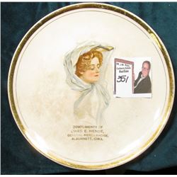 "Dresden China" Saucer small chip in rim "Compliments of Chas. E. Hense General Merchandise Alburnet