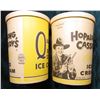 Image 2 : Pair of One Quart "Hopalong Cassidy's Ice Cream" Containers. Both appear unused with no lids.