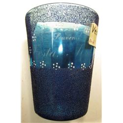 Cobalt Blue textured Souvenir Glass "Souvenir Vesta, Minn."