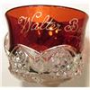 Image 2 : "Walter B.A. Mc Donald 1903" Ruby Red Flash Tea Cup. In nice condition and measures approximately 2"