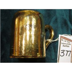 Toothpick holder/childs mug. Gold plated "Souvenir Otho, Ia." In nice condition and measures approxi