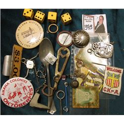 Ladies heart-shaped necklace, possibly a Ruby (but sold as is); Sterling Silver Spoon; an a whole lo