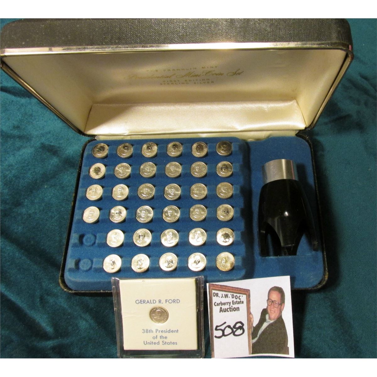 `"The Franklin Mint Presidential Mini Coin Set First Edition Sterling