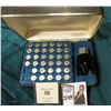 Image 1 : `"The Franklin Mint Presidential Mini Coin Set First Edition Sterling Silver". (35 pcs.) In original