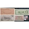 Image 2 : March 25, 1952 Central Bank of Paraguay One Guarani Banknote with security, CU; 1950 Laos One Kip Ba