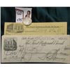 Image 2 : 1925 Check with lithograph of "The First National Bank Belle Foursche, S.D."; 1933 Check with Lithog
