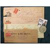 Image 2 : (4) Old Bank Checks with Revenue Stamps from the late 1800s to early 1900; & 1922 D U.S. Peace Silve