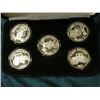 Image 1 : John Deere Series 1 Licensed Product Five-piece set of Proof Silver 1 Ounce .999 Fine Medalions. Inc