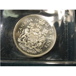 1961 Silver 50C Canada ICCS PL66 Cameo #YY-114